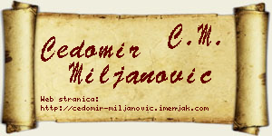 Čedomir Miljanović vizit kartica